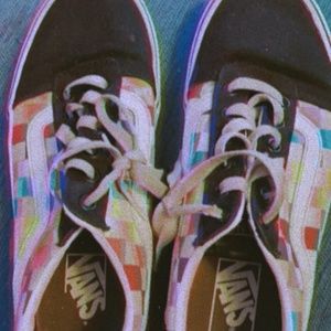 rainbow vans shoes